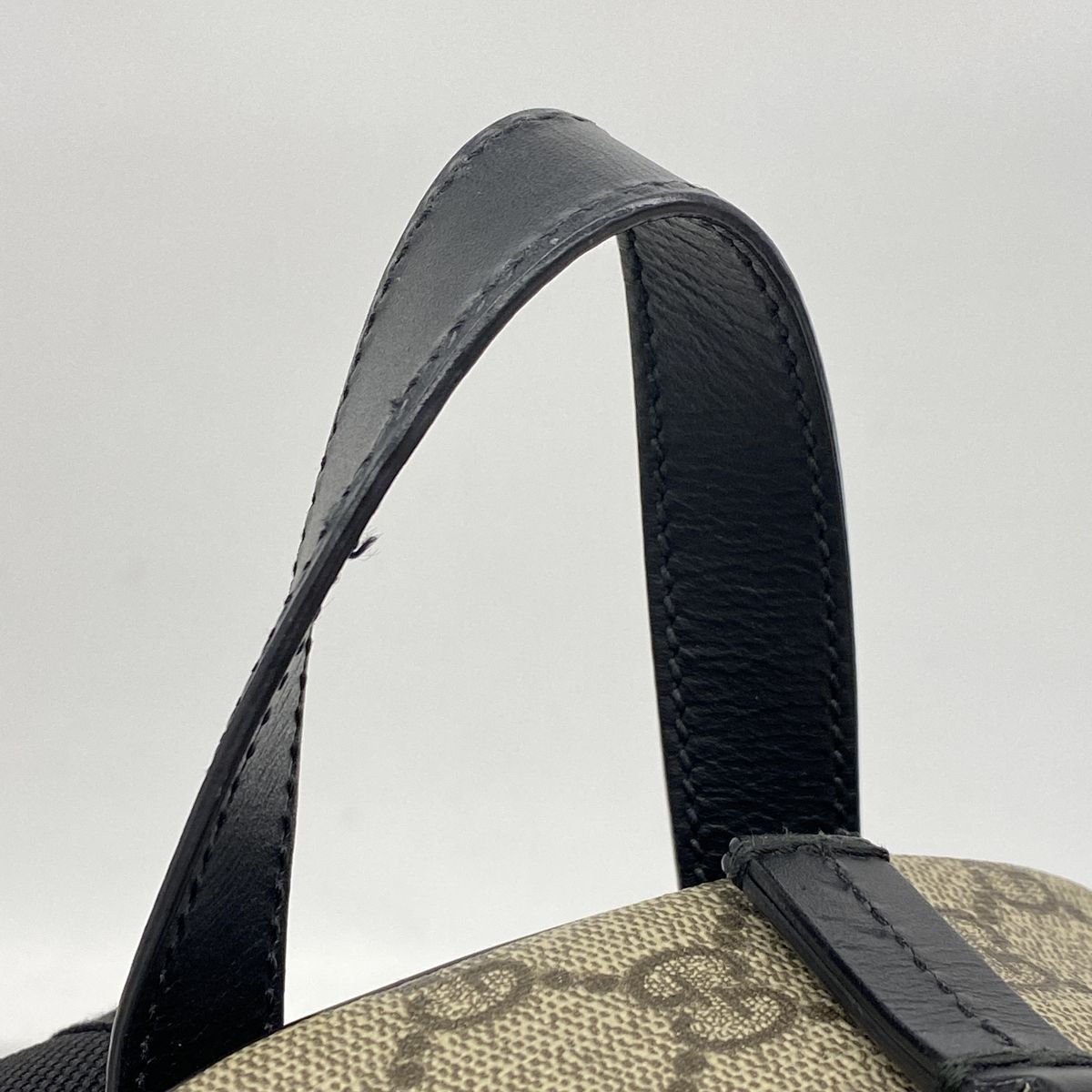 Gucci Backpack GG Supreme Brown Black Silver — view 8