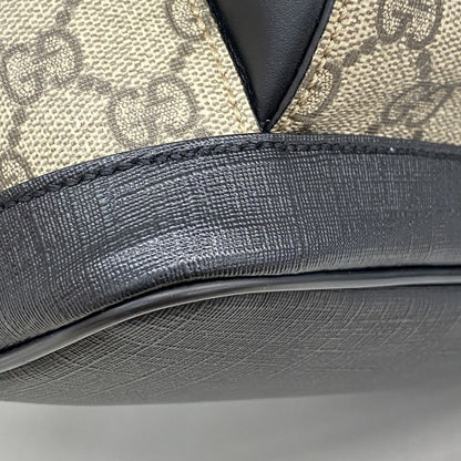 Gucci Backpack GG Supreme Brown Black Silver — view 6