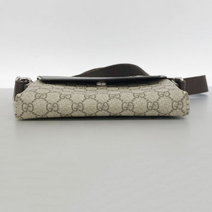 Gucci Shoulder Bag GG Supreme Brown Silver — view 3