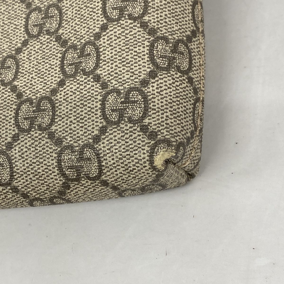 Gucci Shoulder Bag GG Supreme Brown Silver — view 6