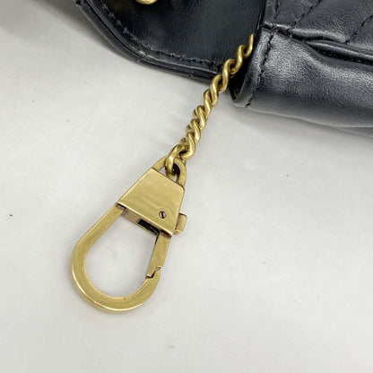 Gucci Shoulder Bag GG Marmont Leather Black Gold — view 8
