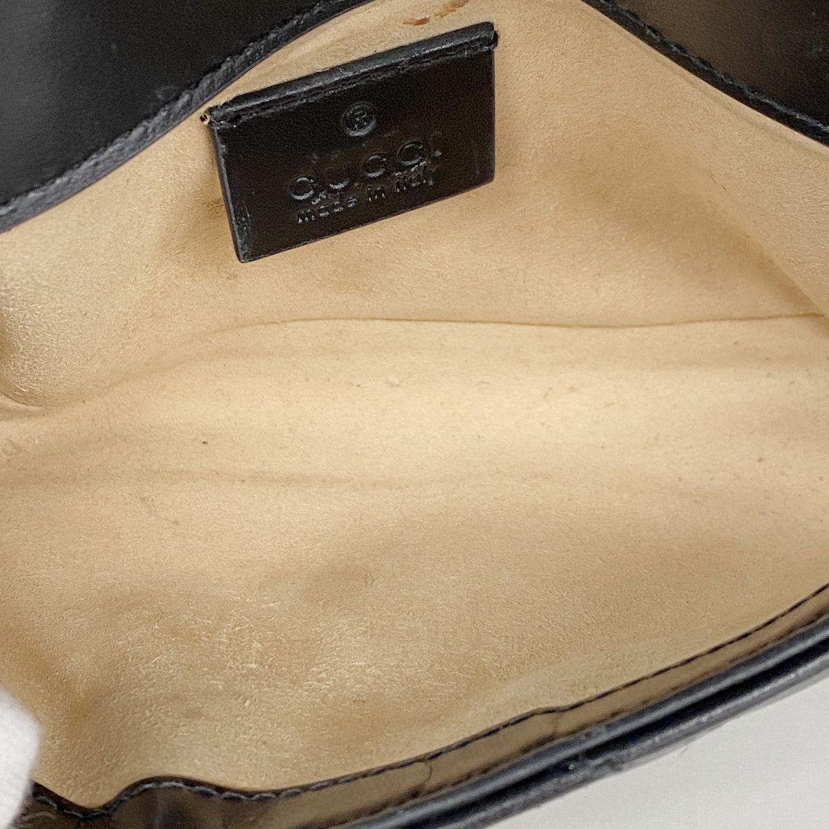 Gucci Shoulder Bag GG Marmont Leather Black Gold — view 4