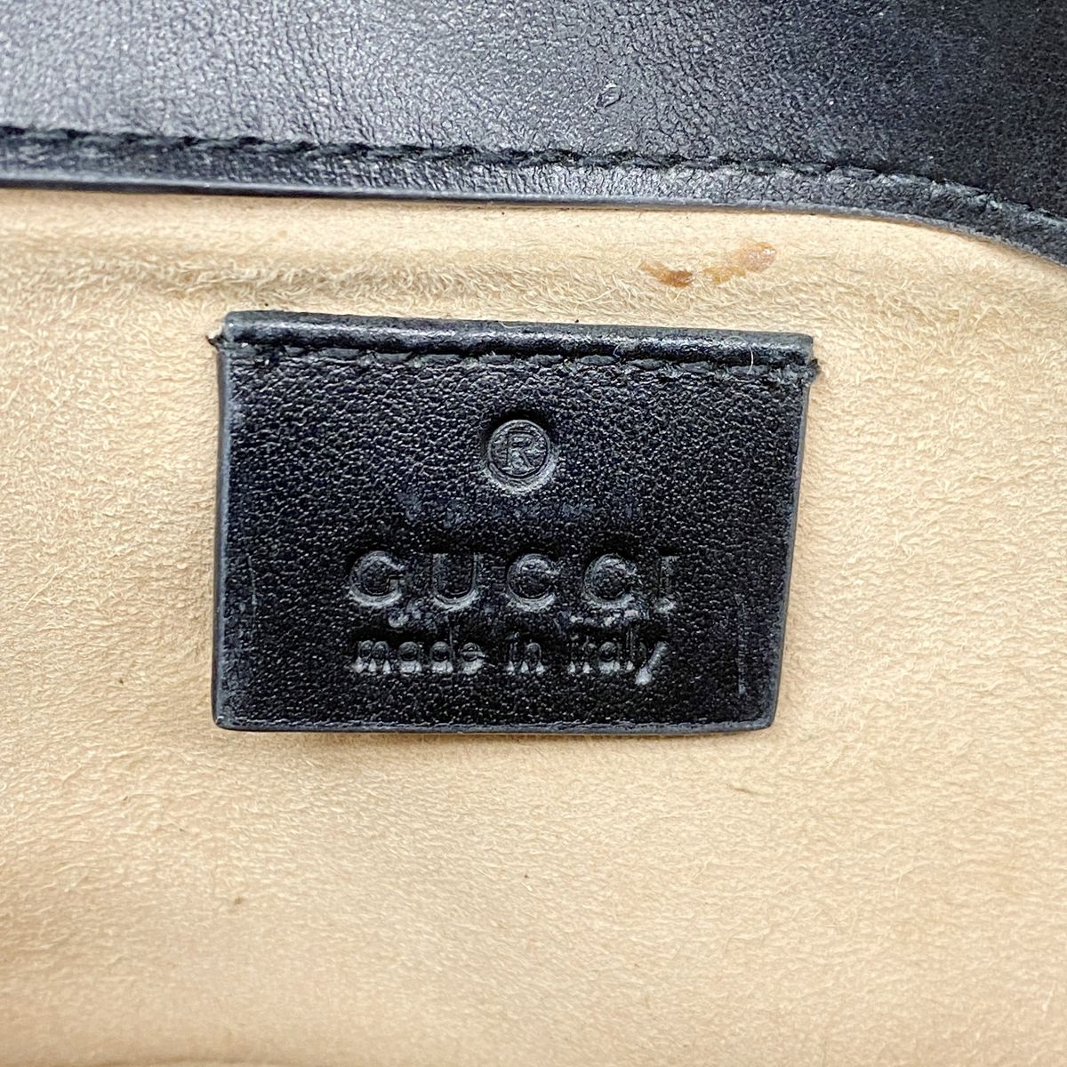 Gucci Shoulder Bag GG Marmont Leather Black Gold — view 5