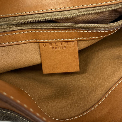 Celine Shoulder Bag Macadam Brown Gold — view 5