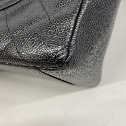 Chanel Chain Tote Bag Quilted Caviar Leather Black Gold — view 7