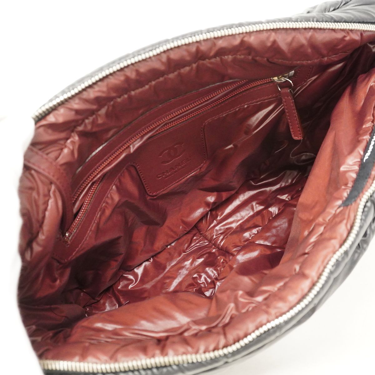 Chanel Shoulder Bag Coco Cocoon Nylon Black Silver — view 4