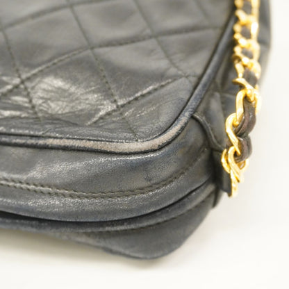 Chanel Shoulder Bag Quilted Lambskin Black Gold — view 7