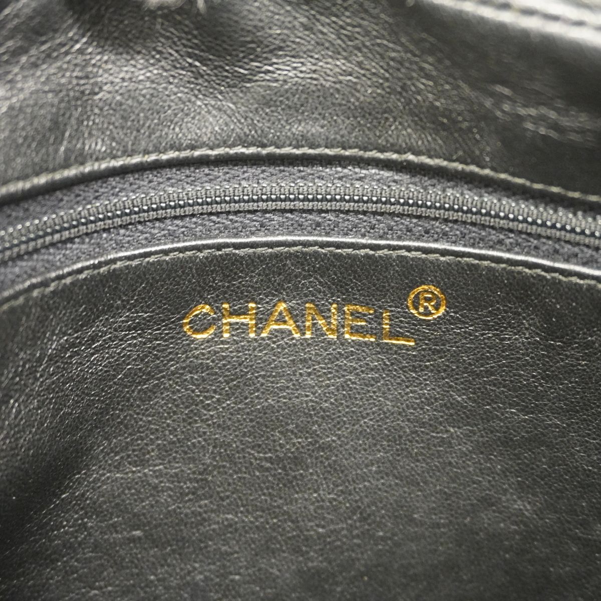Chanel Shoulder Bag Quilted Lambskin Black Gold — view 5
