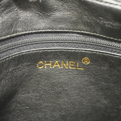 Chanel Shoulder Bag Quilted Lambskin Black Gold — view 5