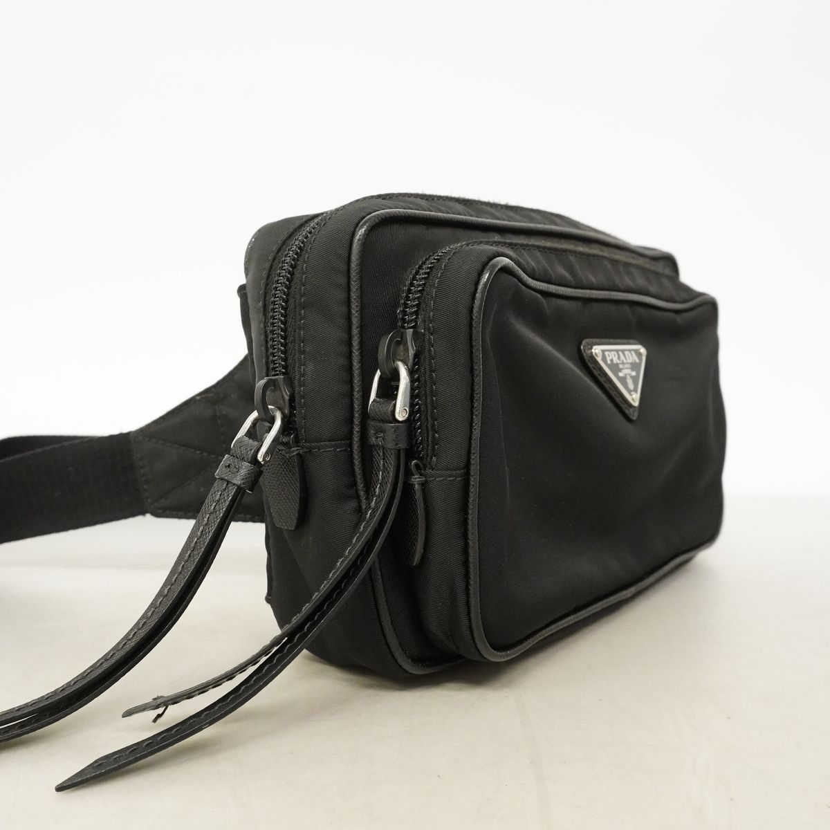 Prada Belt Bag Tessuto Nylon Black Silver — view 2