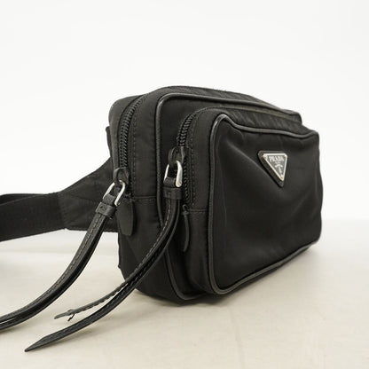 Prada Belt Bag Tessuto Nylon Black Silver — view 2