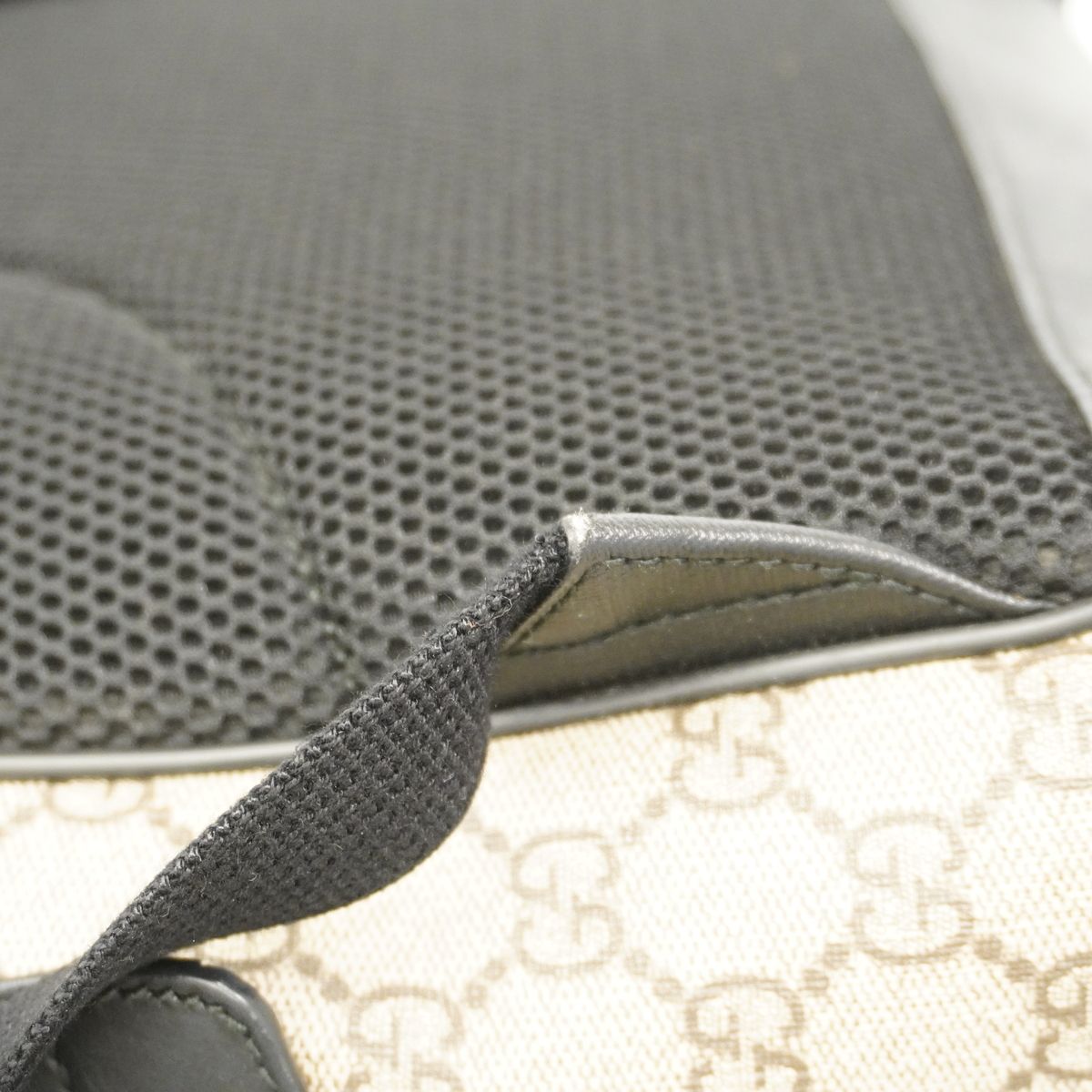 Gucci Backpack GG Supreme Brown Black Silver — view 7