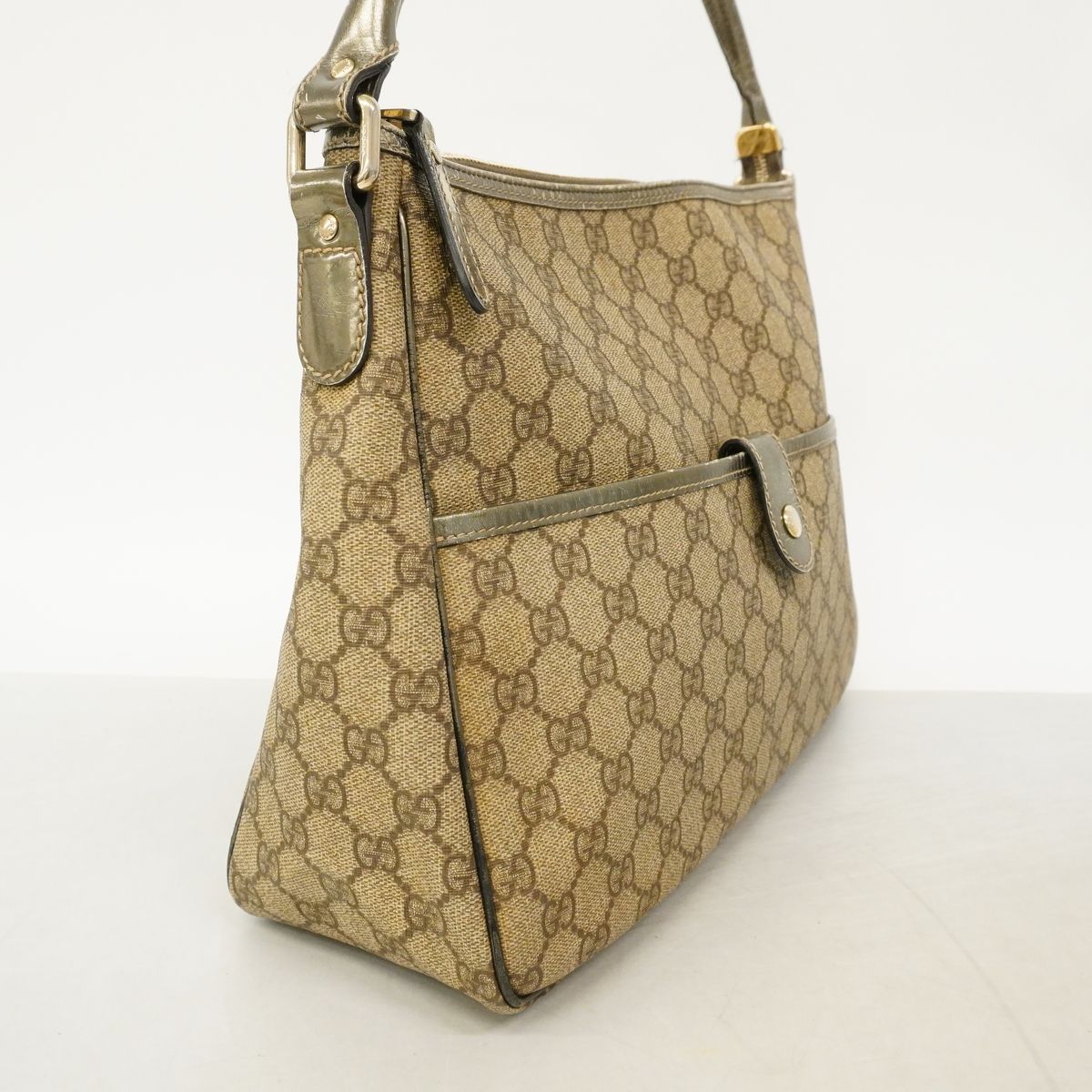 Gucci Shoulder Bag GG Supreme Brown Gold — view 2