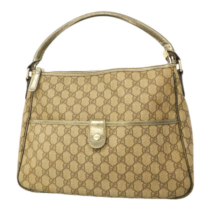 Gucci Shoulder Bag GG Supreme Brown Gold