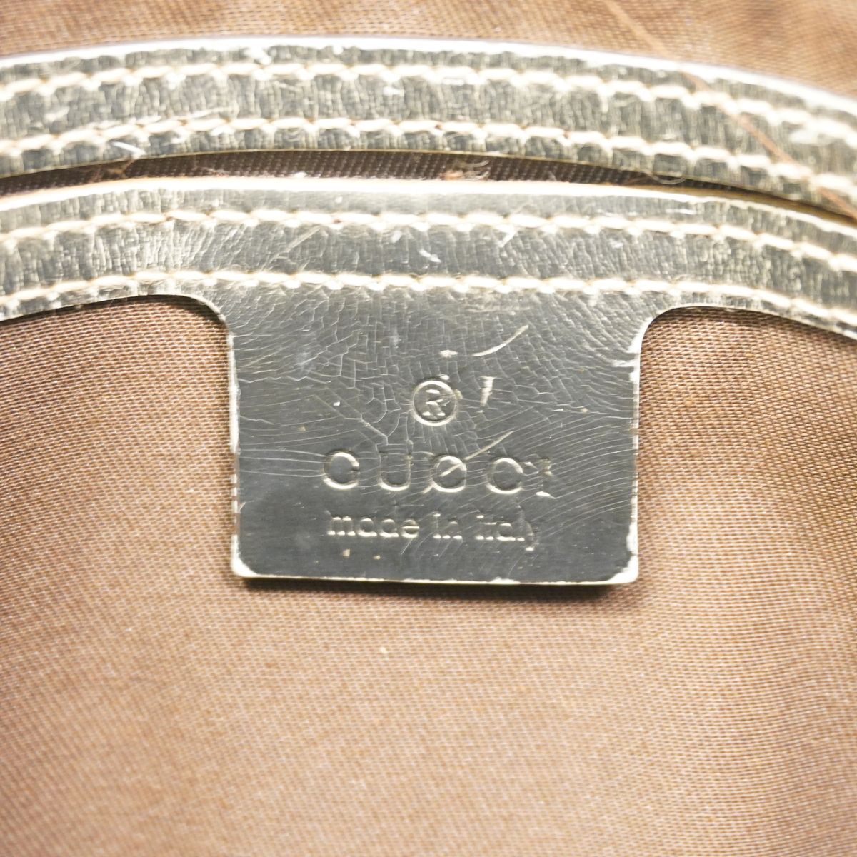 Gucci Shoulder Bag GG Supreme Brown Gold — view 5