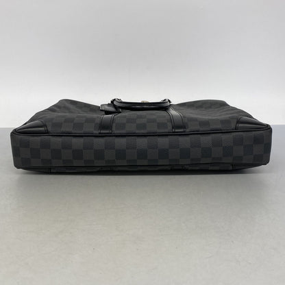 Louis Vuitton Briefcase Damier Graphite Porte Documents Voyage Black Gray — view 3