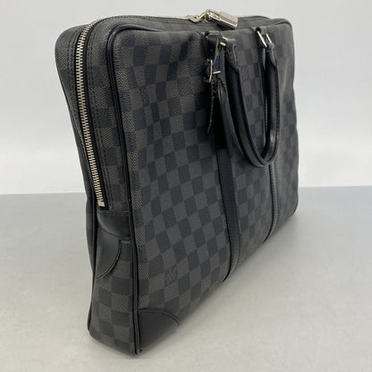Louis Vuitton Briefcase Damier Graphite Porte Documents Voyage Black Gray — view 2