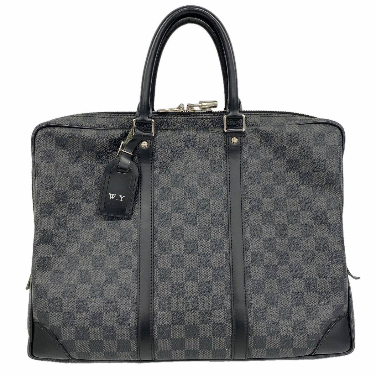 Louis Vuitton Briefcase Damier Graphite Porte Documents Voyage Black Gray