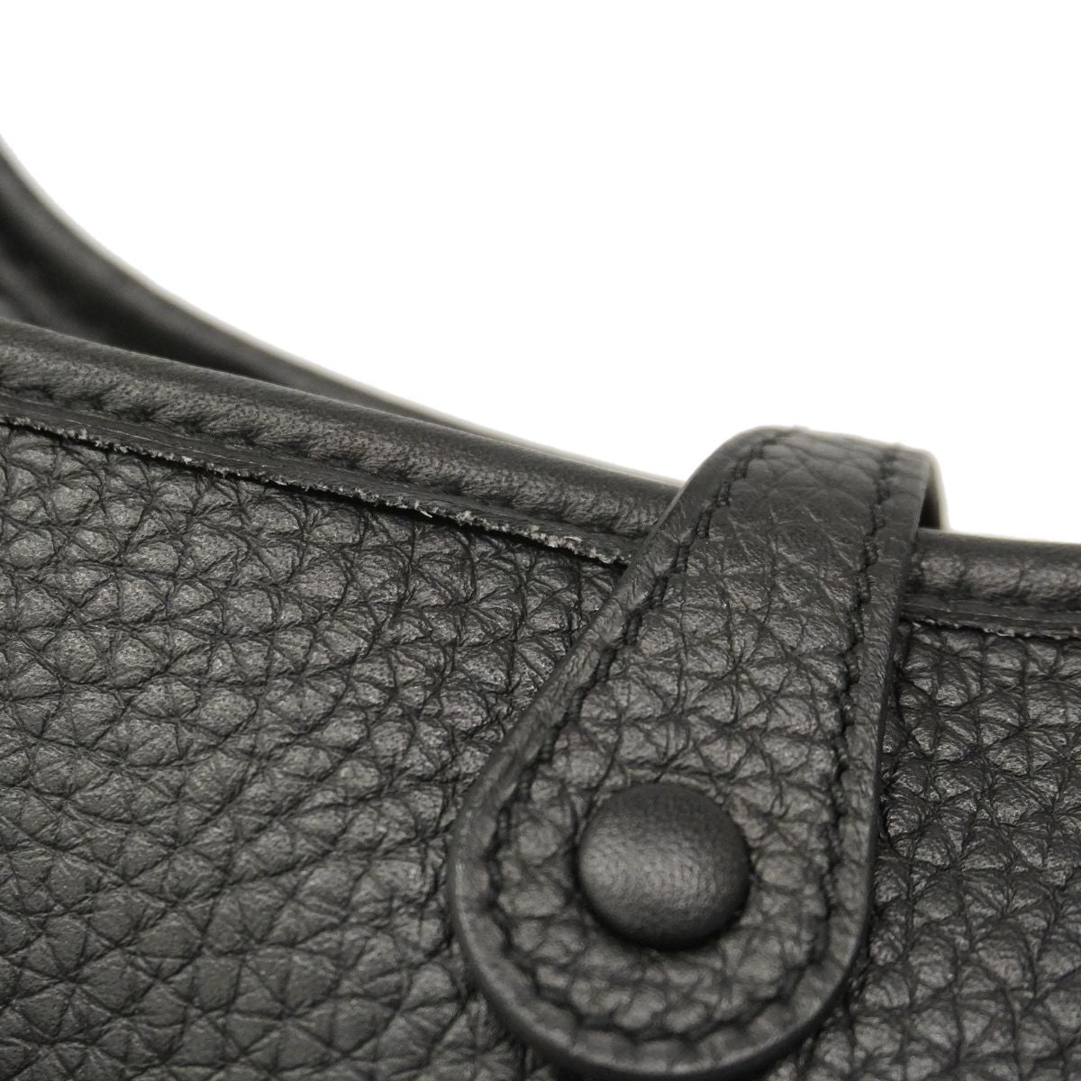 Hermes Shoulder Bag Evelyne TPM Taurillon Clemence Black Silver — view 6