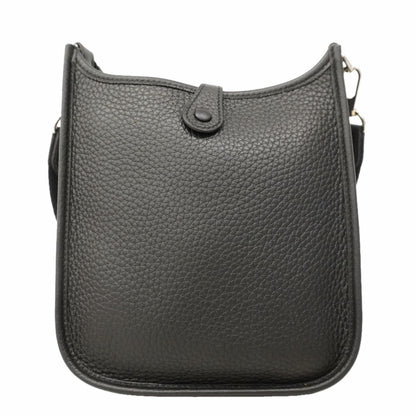 Hermes Shoulder Bag Evelyne TPM Taurillon Clemence Black Silver — view 7