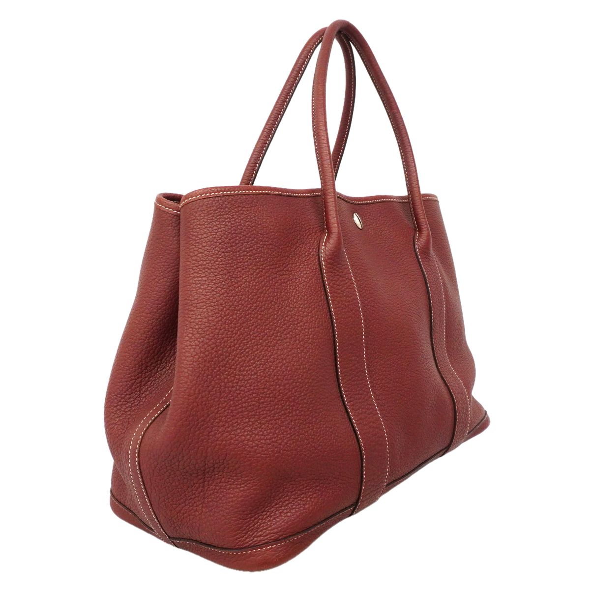 Hermes Tote Bag Garden Party PM Negonda Rouge Ash Silver — view 2