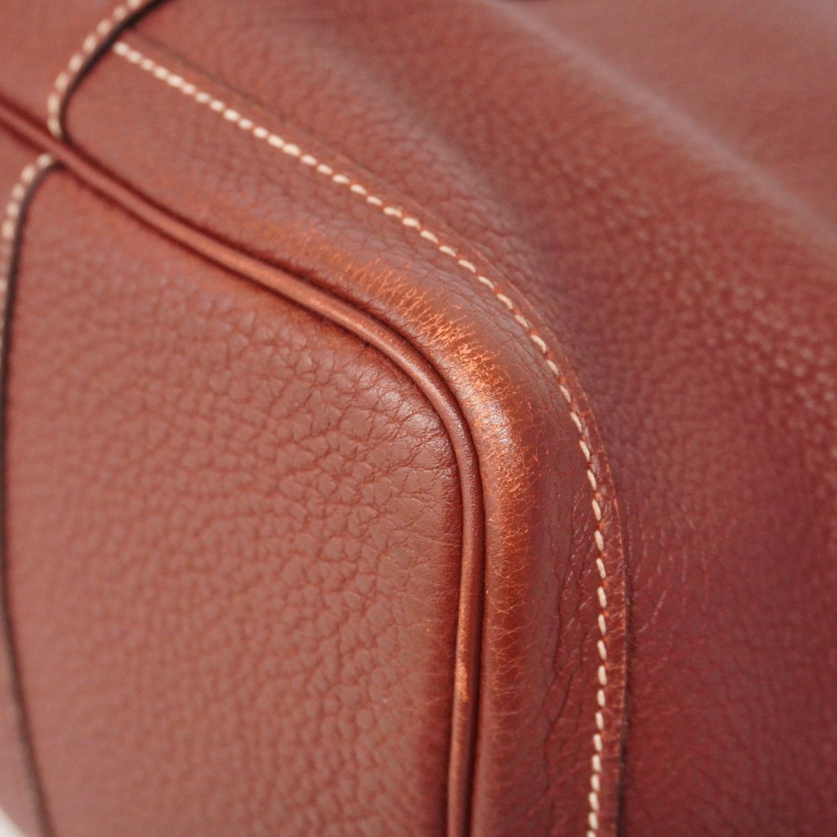 Hermes Tote Bag Garden Party PM Negonda Rouge Ash Silver — view 6