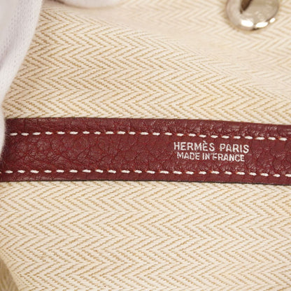 Hermes Tote Bag Garden Party PM Negonda Rouge Ash Silver — view 5