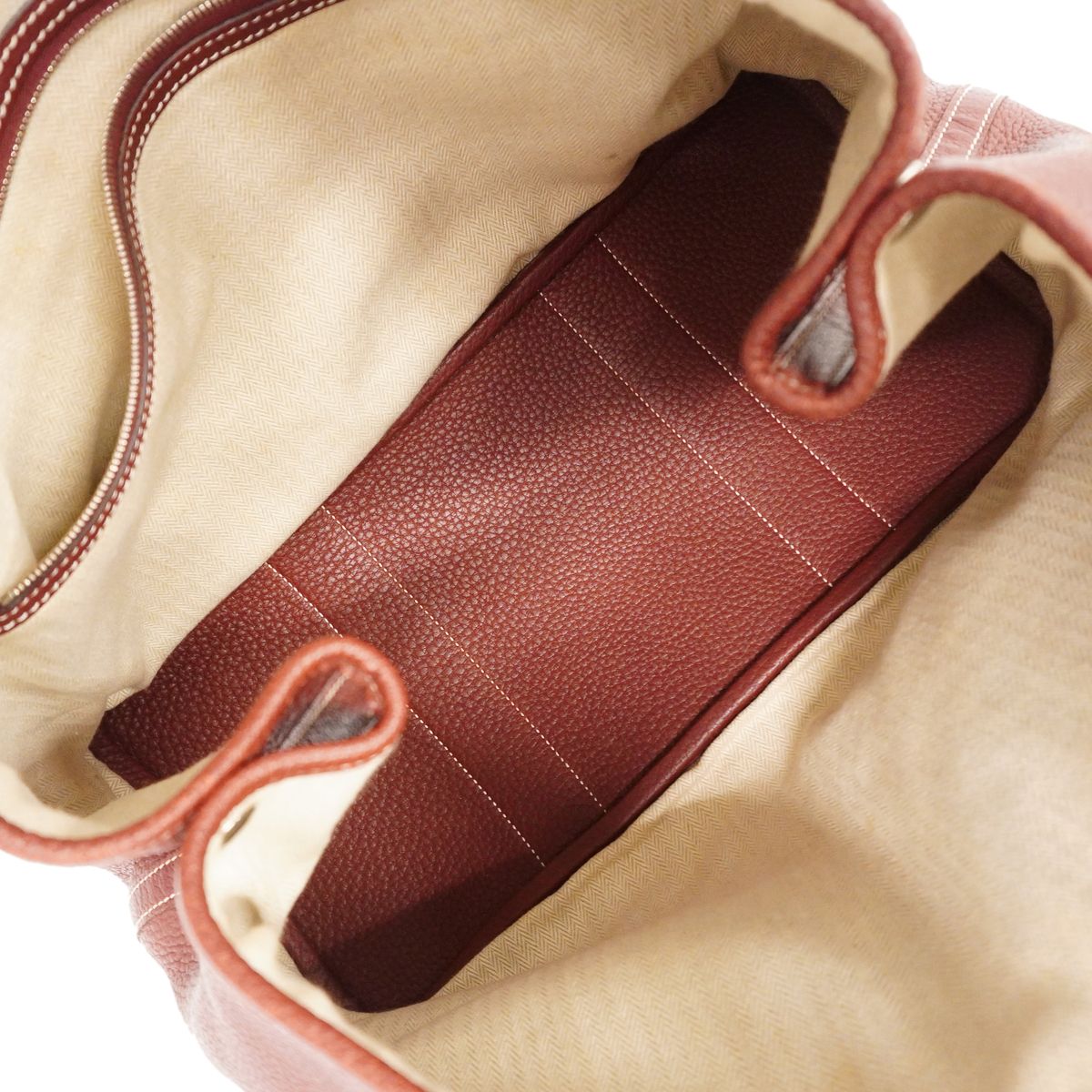 Hermes Tote Bag Garden Party PM Negonda Rouge Ash Silver — view 4