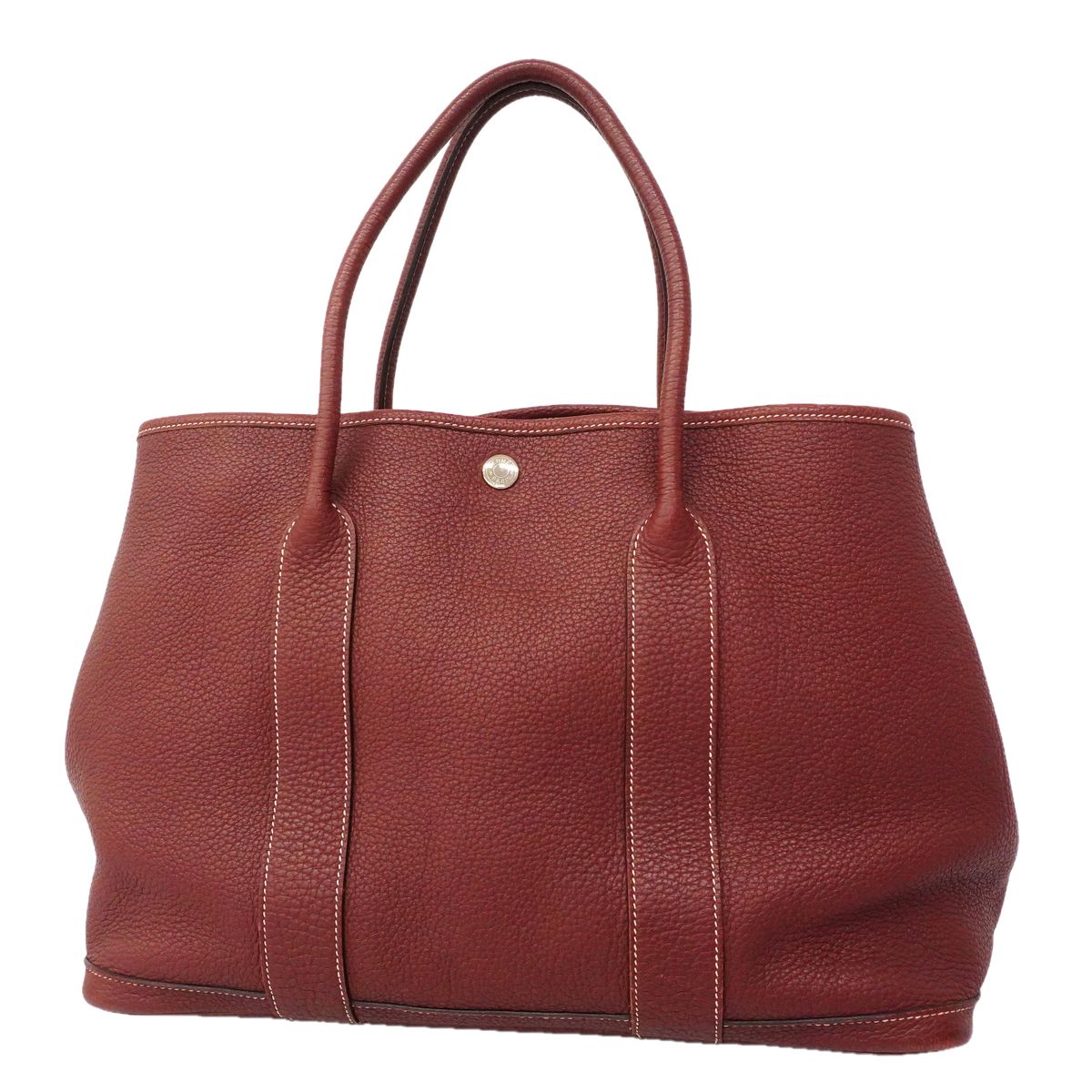 Hermes Tote Bag Garden Party PM Negonda Rouge Ash Silver