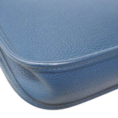 Hermes Shoulder Bag Evelyne TPM Taurillon Clemence Deep Blue Silver — view 8