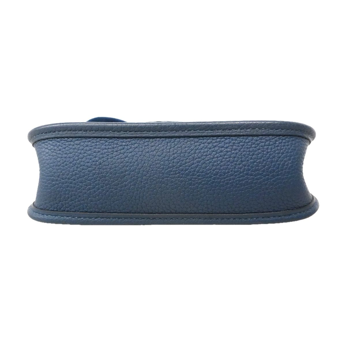 Hermes Shoulder Bag Evelyne TPM Taurillon Clemence Deep Blue Silver — view 3