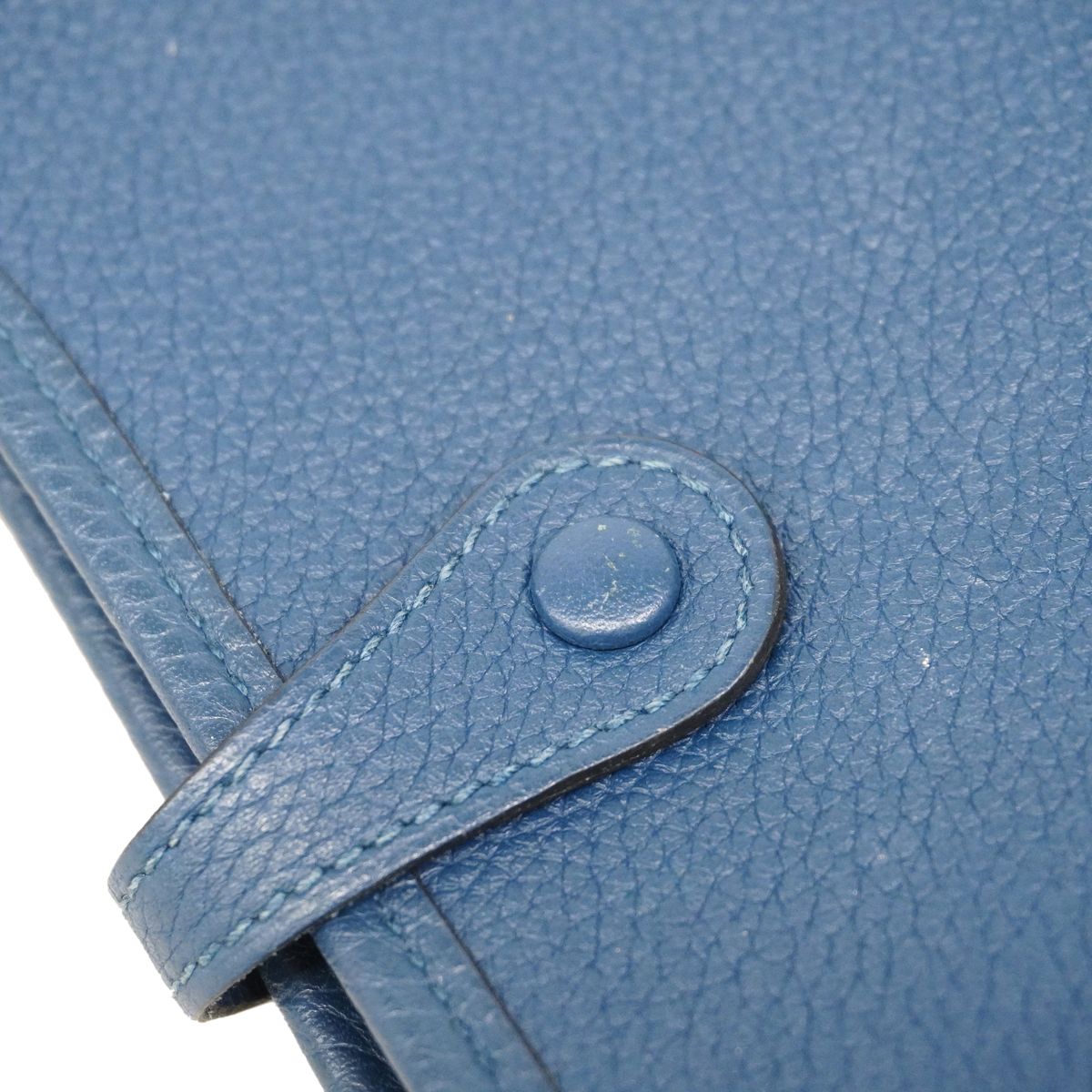 Hermes Shoulder Bag Evelyne TPM Taurillon Clemence Deep Blue Silver — view 6