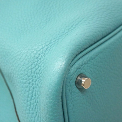 Hermes Handbag Picotin Lock PM Taurillon Clemence Blue Ator Silver — view 8