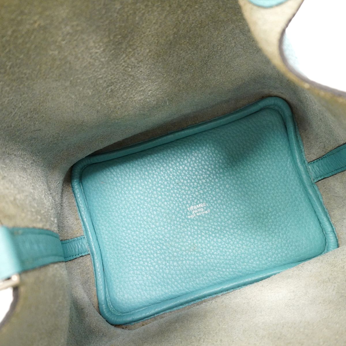 Hermes Handbag Picotin Lock PM Taurillon Clemence Blue Ator Silver — view 4