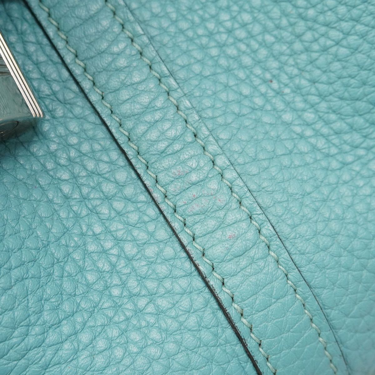 Hermes Handbag Picotin Lock PM Taurillon Clemence Blue Ator Silver — view 7