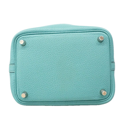 Hermes Handbag Picotin Lock PM Taurillon Clemence Blue Ator Silver — view 3