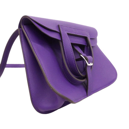 Hermes Handbag Arzan Mini Swift Purple Silver 2-Way Back — view 2