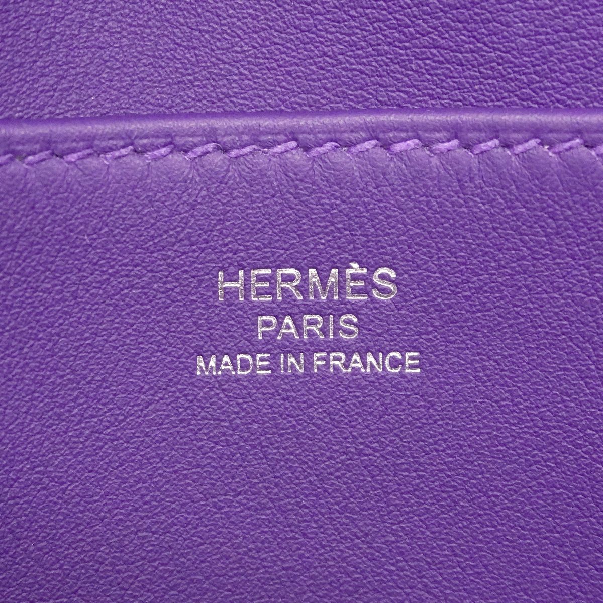 Hermes Handbag Arzan Mini Swift Purple Silver 2-Way Back — view 5