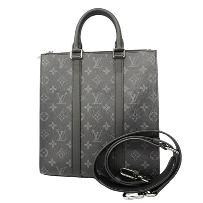 Louis Vuitton Handbag Monogram Eclipse Sac Plat Cross Black 2-Way Bag