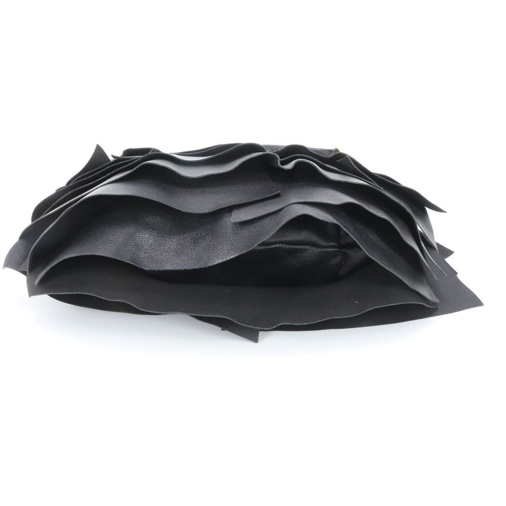 Saint Laurent YSL Tropez Ruffle Leather Shoulder Bag — view 5