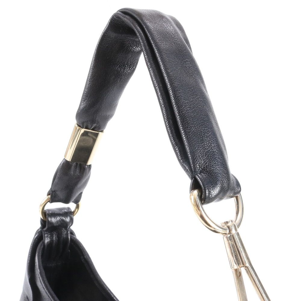 Saint Laurent YSL Tropez Ruffle Leather Shoulder Bag — view 2