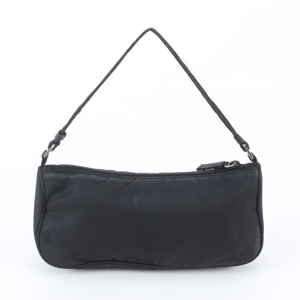 Prada White Tessuto Nylon Triangle Logo Shoulder Bag — view 3