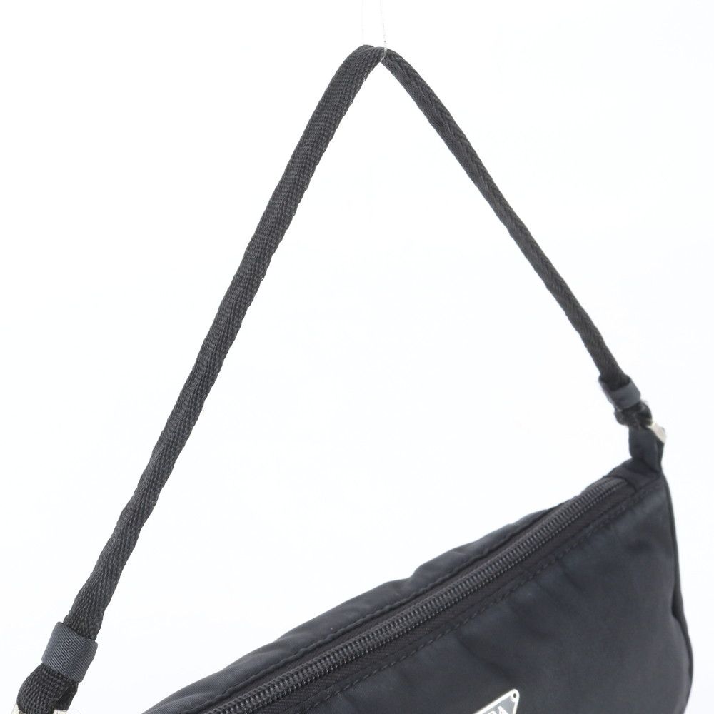 Prada White Tessuto Nylon Triangle Logo Shoulder Bag — view 2