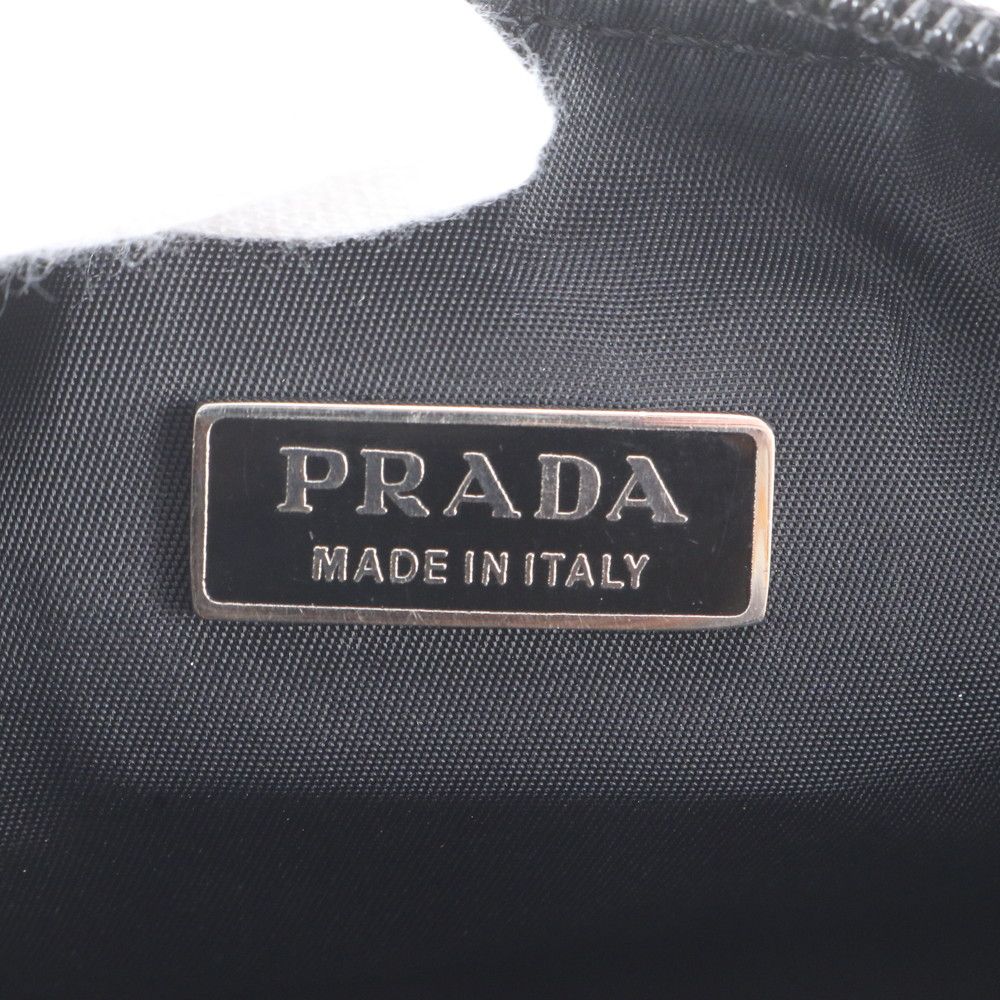 Prada White Tessuto Nylon Triangle Logo Shoulder Bag — view 8