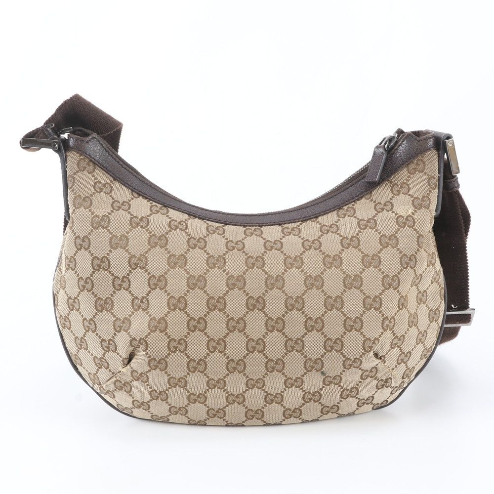 Gucci GG Canvas Leather Shoulder Bag Crossbody Messenger — view 3