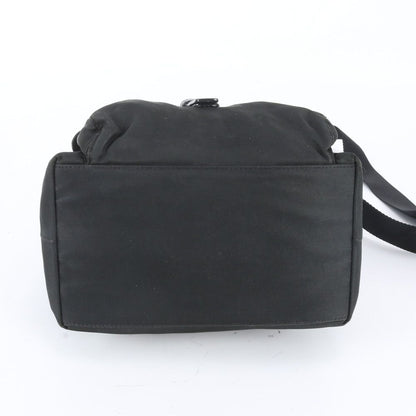 Prada Tessuto Nylon Triangle Logo Leather Shoulder Bag Crossbody Messenger — view 5
