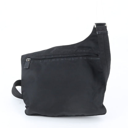 Prada White Tessuto Nylon Triangle Logo Leather Shoulder Bag Crossbody — view 3