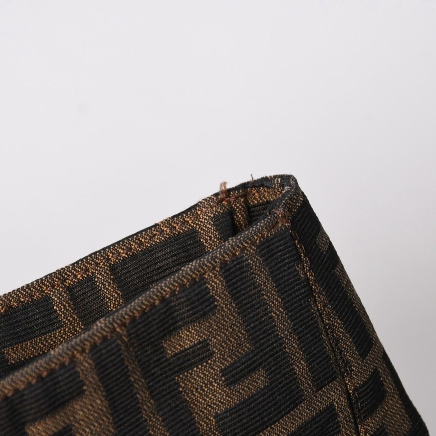 Fendi Tote Bag Zucca Pattern Canvas Leather Brown Silver — view 8