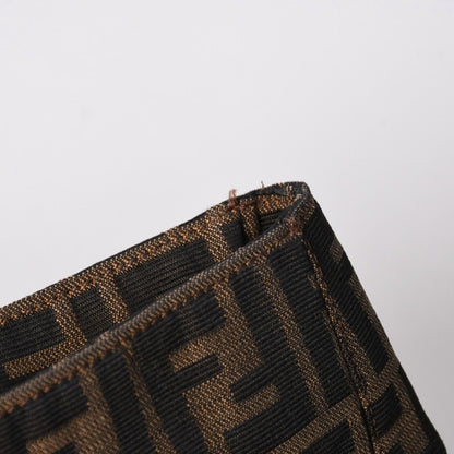 Fendi Tote Bag Zucca Pattern Canvas Leather Brown Silver — view 8