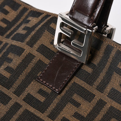 Fendi Tote Bag Zucca Pattern Canvas Leather Brown Silver — view 5
